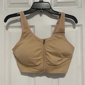 Prairie Wear Hugger Vida XL Wheat Beige Brand New Compression Zip Bra
